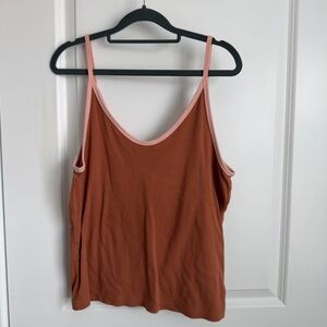 Universal Thread Brown Camisole with Pink Trim